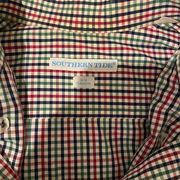 🆕 Southern Tide Gingham Button Down - Navy, Green, Red, & White - Picture 13 of 13